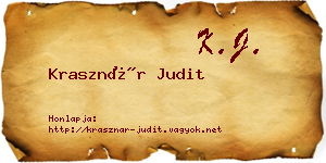 Krasznár Judit névjegykártya